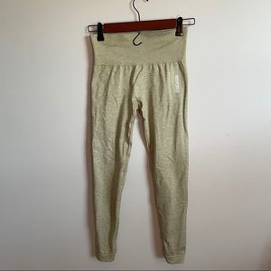 Gymshark ADAPT MARL SEAMLESS LEGGINGS- beige